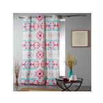 Rideau - oeillets - 140 x 240 cm - maya - rose