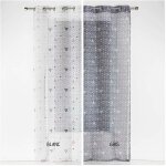 Rideau - oeillets - 140 x 260 cm - cylia - deux coloris - blanc Rideau - oeillets - 140 x 260 cm - cylia - deux coloris - blanc