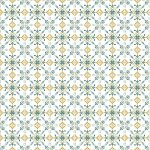 Doulito - toile cirée au mètre - largeur 140 cm - graphique bleu et orange - multicolore Doulito - toile cirée au mètre - largeur 140 cm - graphique bleu et orange - multicolore