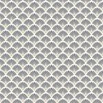 L3c - toile cire au mtre - largeur 140 cm - motifs art dco - gris