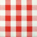 Toile cir�e au m�tre - largeur 140 cm - vichy rouge - rouge