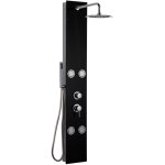 Dp griferia - colonne d'hydromassage en verre noir, mod�le huelva.