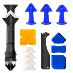 Dpzo - 3 en 1 silicone grattage � joint kit d'outils de calfeutrage en silicone pour enlever le calfeutrage ...