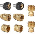 Dpzo - lot de 8 adaptateurs pour nettoyeur haute pression, raccords de tuyau � d�connexion rapide, coupleurs ...