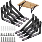 Dpzo - br - vie equerre etagere murale, 8 pcs supports triangulaires de 90 degr�s en acier, �querres ...