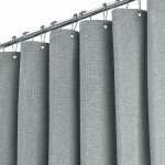 Dpzo - rideau de douche extra long 180 x 240 cm, grand rideau de douche en tissu textur� en lin avec ...