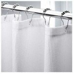Dpzo - rideau de douche gaufr� de 180 x 210 cm de long, rideau de douche en tissu r�sistant avec tissage ...