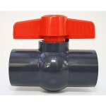 Dpzo - vanne � bille 50 mm avec 2 manchons adh�sifs 1 1 / 2 en pvc, u 10 bar