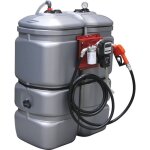 Drakkar equipement - cuve de stockage gasoil pehd 750l double paroi avec station  gasoil 230 voltss ...