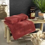 Drap de bain 90x150 cm - 500g / cm� - terracotta