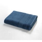 Drap de douche uni tendresse ? 70x130 cm ? 500 g / m� - 70x130cm - bleu marine