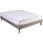 Drap housse 100% coton blanc - bonnet 27 cm 70x200