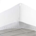 Doulito - drap housse - 160 x 200 cm - grand bonnet - jersey - uni - blanc Doulito - drap housse - 160 x 200 cm - grand bonnet - jersey - uni - blanc