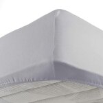 Doulito - drap housse - 160 x 200 cm - grand bonnet - jersey - uni - gris Doulito - drap housse - 160 x 200 cm - grand bonnet - jersey - uni - gris