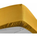Douceur d'intérieur - drap housse 160x200 cm - percale 100% coton - bonnet 30 cm - jaune Douceur d'intérieur - drap housse 160x200 cm - percale 100% coton - bonnet 30 cm - jaune