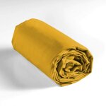 Drap housse 180 x 200 cm couleur emotion jaune Drap housse 180 x 200 cm couleur emotion jaune