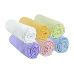 Drap housse 40x80 cm extnsible 40x90 100% coton multicouleur (lot de 6)