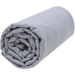 Drap housse b�b� 100% coton bio 60x120 gris fonc�