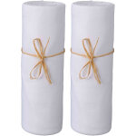 Drap housse b�b� - p'tit basile - lot de 2 - coton bio - 70x140 cm - �lastique de maintien