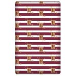 Drap housse en coton - harry potter logo et rayures - 140x190 cm