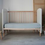 Drap housse coton certifi oeko tex bleu gris 40x80 cm