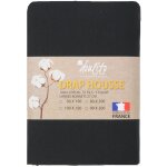 Drap housse doulito - 80x200 cm - made in france - coton - noir