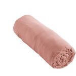 Dock avenue - drap housse gaze de coton 140x190 gaia matelas �pais rose p�che