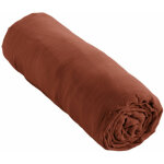 L'effet papillon - drap housse gaze de coton 160x200 gaia matelas épais terracotta L'effet papillon - drap housse gaze de coton 160x200 gaia matelas épais terracotta