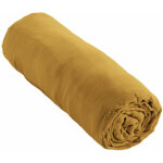 L'effet papillon - drap housse gaze de coton 90x190 gaia matelas épais jaune safran L'effet papillon - drap housse gaze de coton 90x190 gaia matelas épais jaune safran