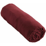 L'effet papillon - drap housse gaze de coton 90x190 gaia matelas épais lie de vin L'effet papillon - drap housse gaze de coton 90x190 gaia matelas épais lie de vin