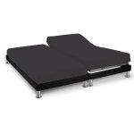Terre de nuit - drap housse gris souris pour lit articulé jersey extensible 2x80x200 Terre de nuit - drap housse gris souris pour lit articulé jersey extensible 2x80x200