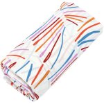 Linnea - drap housse imprim� coton perroquet bonnet de 40 cm 90x190 cm