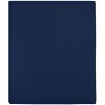 Drap - housse jersey bleu marine 90x200 cm coton