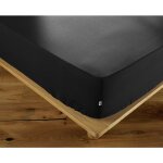 L'effet papillon - drap housse king size 200 x 200 cm bonnet 30 cm ambre noir
