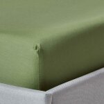 Homescapes - drap - housse matelas �pais coton �gyptien bio 400 fils vert mousse 140 x 190 cm