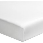 Terre de nuit - drap housse percale blanc bonnet 30 cm 120x190