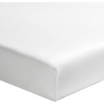 Terre de nuit - drap housse percale blanc bonnet 30 cm 80x200