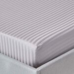 Homescapes - drap - housse ray� 90 x 190 cm 100 % coton �gyptien 330 fils coloris gris