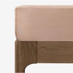 Sklum - drap - housse en satin 300 fils sampras rose noisette