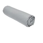 Today - drap housse 100% coton 57 fils 140x200 cm bonnet 30 cm gris acier