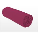 Drap housse uni coton 57 fils fuchsia 160x200 cm bonnet 25 cm Drap housse uni coton 57 fils fuchsia 160x200 cm bonnet 25 cm