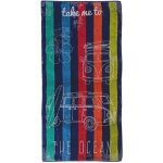 Drap de plage 75x150 cm pur coton collection van multicolore