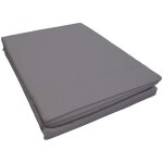 Douceur d'intrieur - drap plat 1 personne 180 x 290 cm uni 57 fils lina + point bourdon gris souris