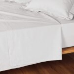 Drap plat 2 personnes 240x300 cm - 100% coton - blanc