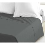 Home linge passion - drap plat coton 57 fils gris foncé 180 x 290 cm Home linge passion - drap plat coton 57 fils gris foncé 180 x 290 cm