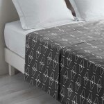 Drap plat en coton 'aristide' 180x290cm anthracite