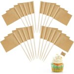 Drapeau des cure - dents vide, 200 pi�ces drapeaux marqueurs de fromage marquage des �tiquettes d�coration ...