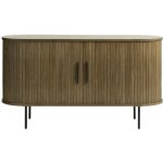 Drawer - buffet 2 portes aux angles arrondis en bois et métal l140cm - bois foncé - alicia Drawer - buffet 2 portes aux angles arrondis en bois et métal l140cm - bois foncé - alicia