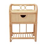 Drawer - table de chevet en rotin - naturel - tondano