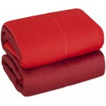 Emmevi mv s. p. a. - dredon couette de lit hiver double face 250 gr couverture chaud lit double bordeaux ...